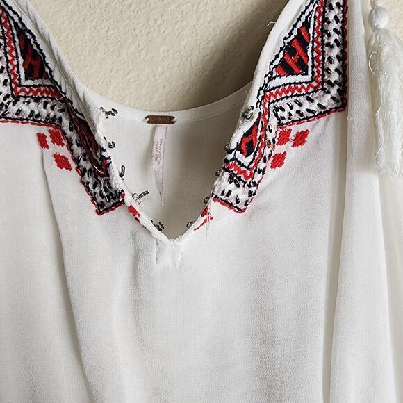 Free People Penny Georgette Love Bird Boho Dress, Medium - Picture 6 of 12